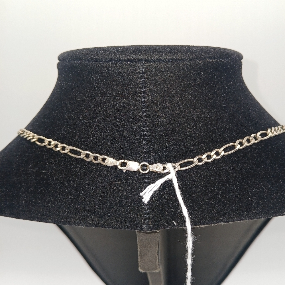 Sterling Silver Figaro Necklace 11" 3.9mm 11.79 grams​​ - Picture 3 of 3